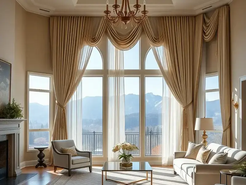 Elegant custom drapery installation at Montreux Golf Estate