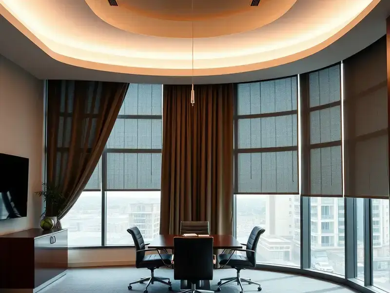 Modern office building drapery installation Sparks NV