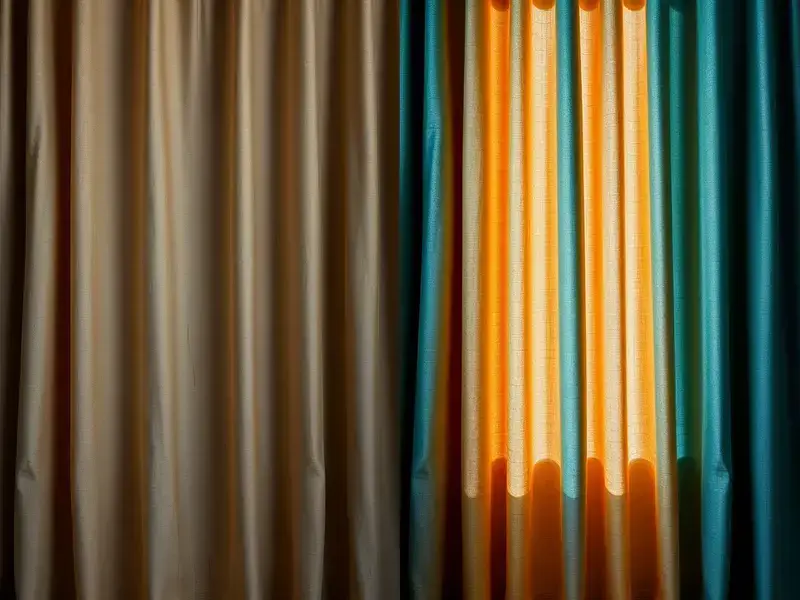 Before and after restoration of vintage drapery