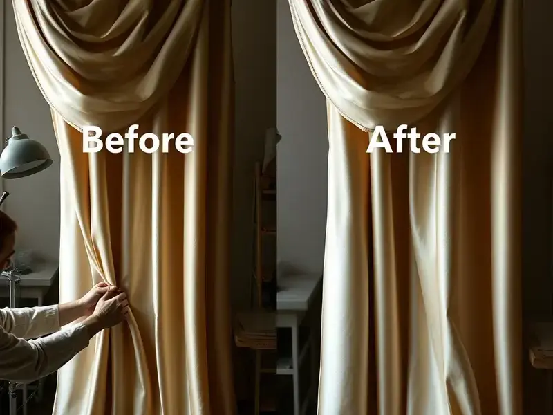 Professional fabric cleaning and restoration of elegant drapery