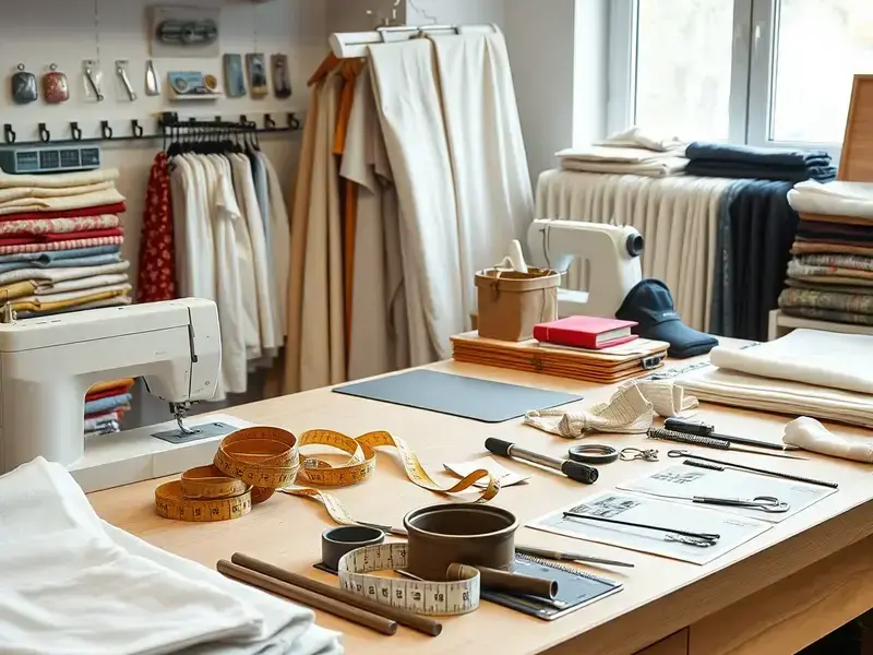 Expert drapery repair and maintenance workbench